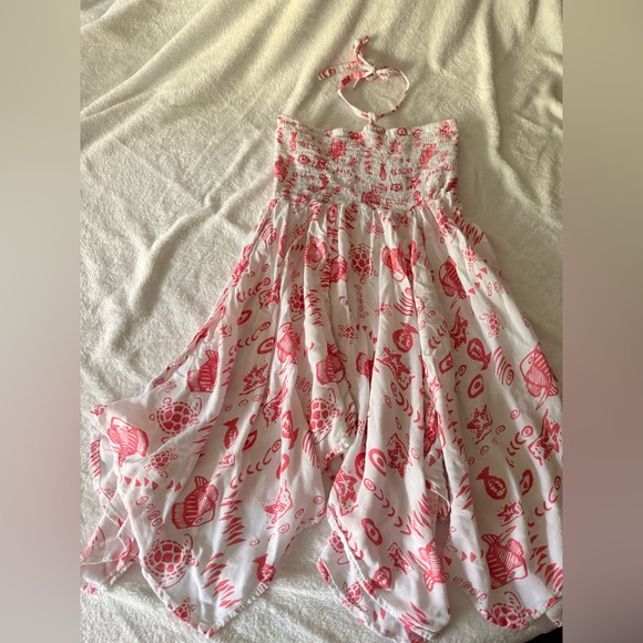 India Boutique Dresses & Skirts - India Boutique Pink Turtles Starfish Seashells Summer Halter Dress Free Size